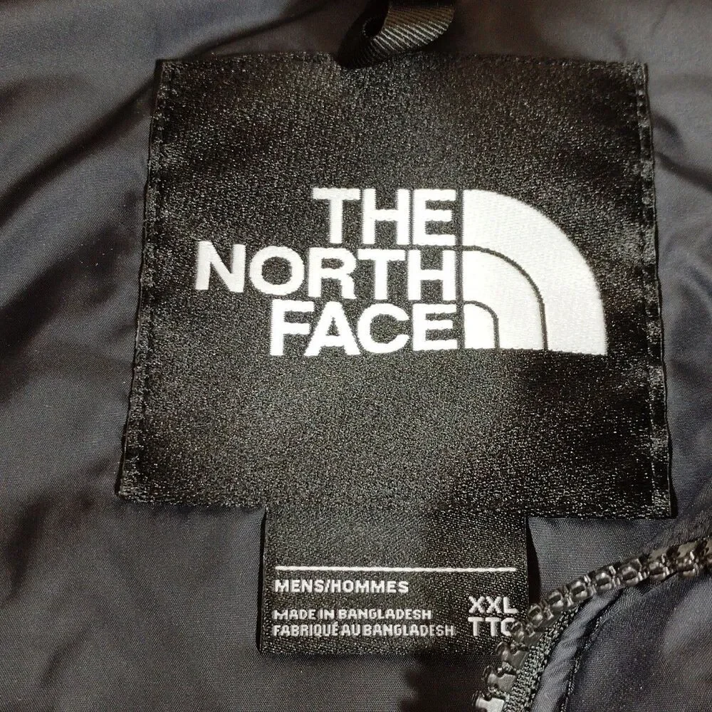 The North Face Vest 2XL XXL Black Yellow/Orange Down Puffer 700 Goose Down Zip
